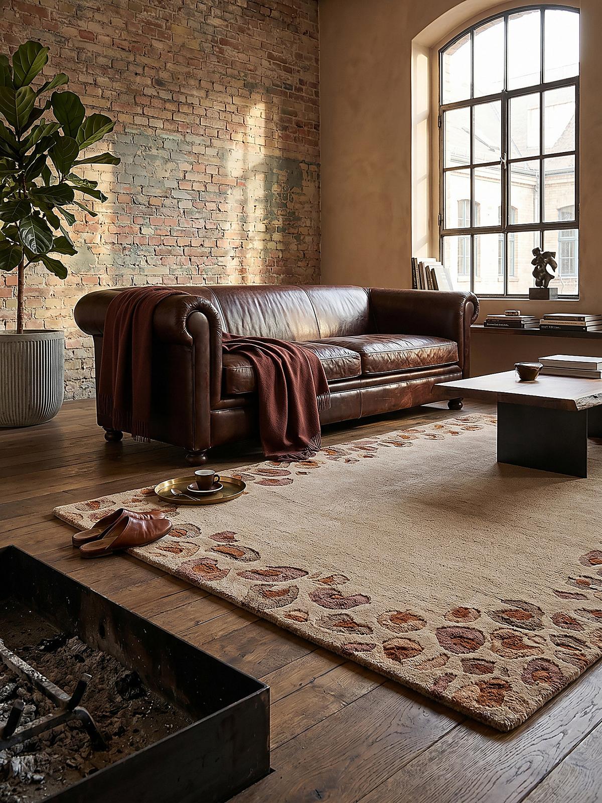 VISKOSETEPPICH SABLE, mit Tier-Motiv, Natur, 200 x 300 cm - Beige, Textil (300/200cm) - KADIMA DESIGN