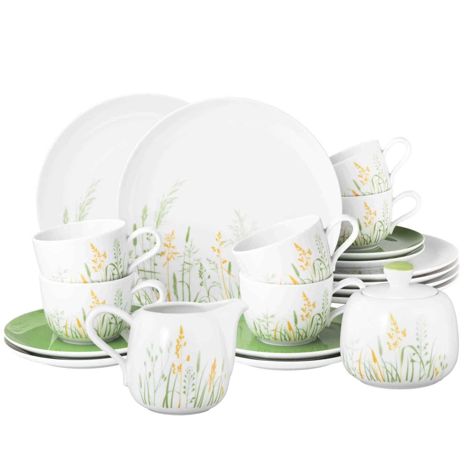 KAFFEESERVICE Liberty Meadow Grasses Green grün 20-tlg. - Grün, Keramik (2/2/2cm) - Seltmann Weiden