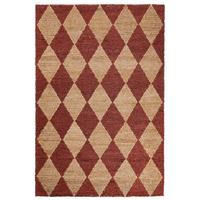 JUTETEPPICH BAIN, mit Rautenmuster, Terrakotta, 120 x 170 cm - Rot, Textil (170/120cm) - KADIMA DESIGN