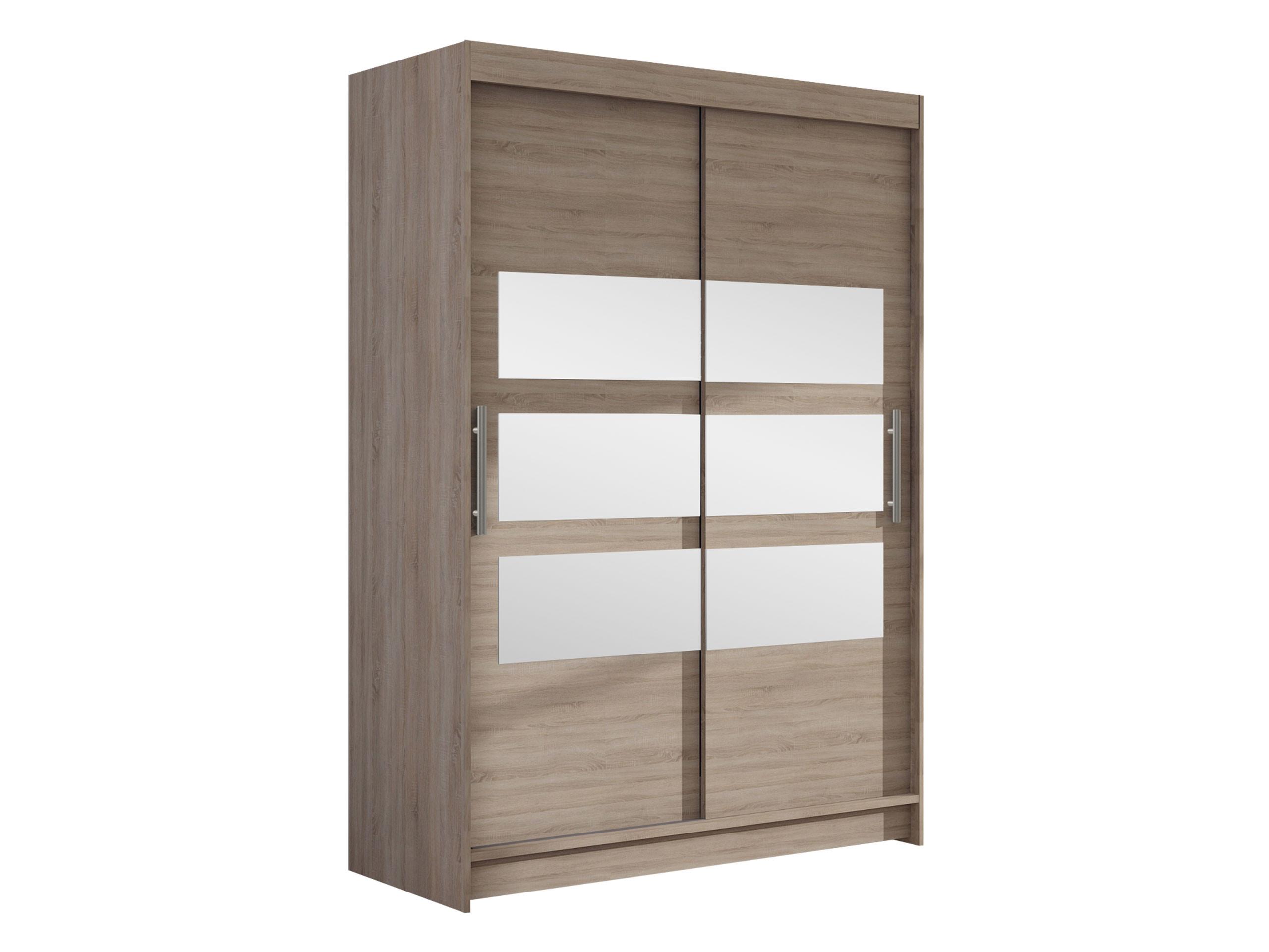KLEIDERSCHRANK Miami V - Silberfarben/Trüffeleichefarben, Holzwerkstoff/Kunststoff (120/200/58cm) - MIRJAN24