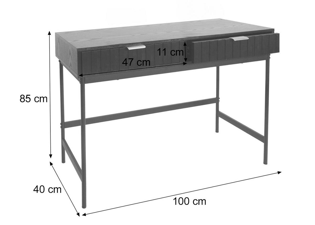 KONSOLENTISCH eckig Schwarz - Schwarz, Holzwerkstoff (40/100/85cm) - MCW
