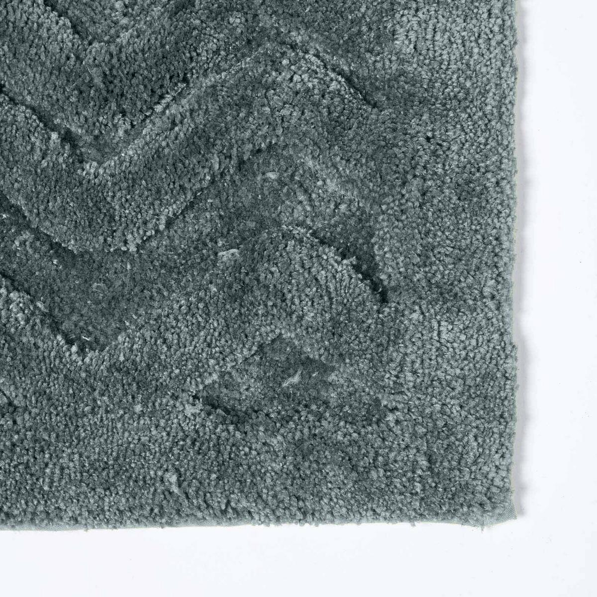 BADEMATTE 50/80 cm Chevron, Hochflor - Grau, Textil (50/80cm) - Homescapes