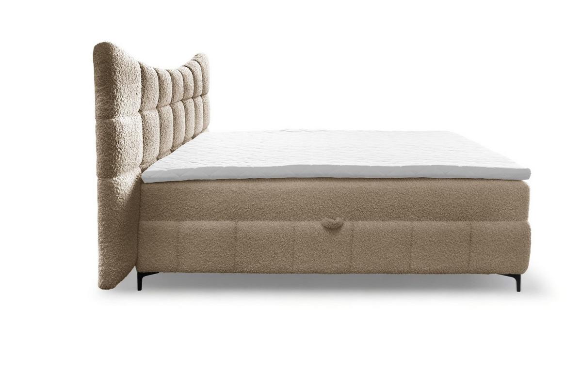 BOXBETT Nova In Rolf - Beige, Holzwerkstoff/Textil (120/200cm) - Fun Möbel