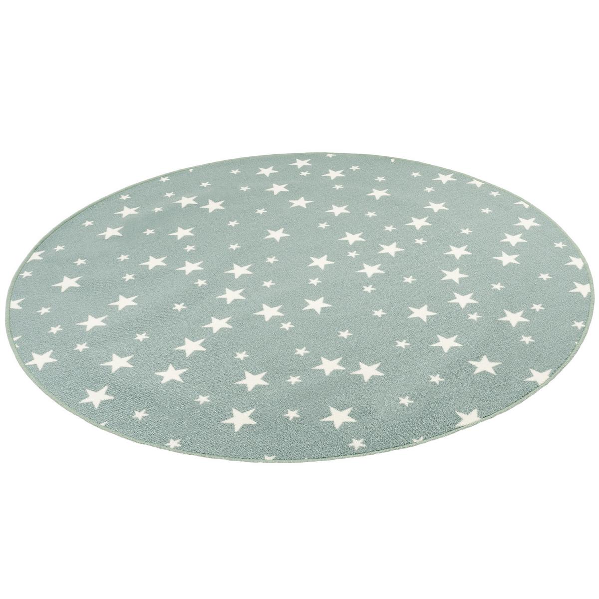 KINDER SPIEL TEPPICH STERNE RUND - Mintgrün, Textil (200/200cm) - Snapstyle