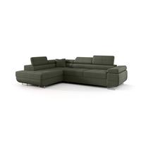 ECKSOFA Monaro Mit Schlaffunktion - Grün, Holzwerkstoff/Textil (202/275cm) - Fun Möbel