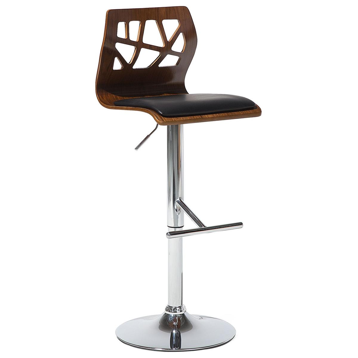 BARHOCKERN 2er-Set Braun Petersburg - Silberfarben/Schwarz, Kunststoff (42/112/42cm) - Beliani