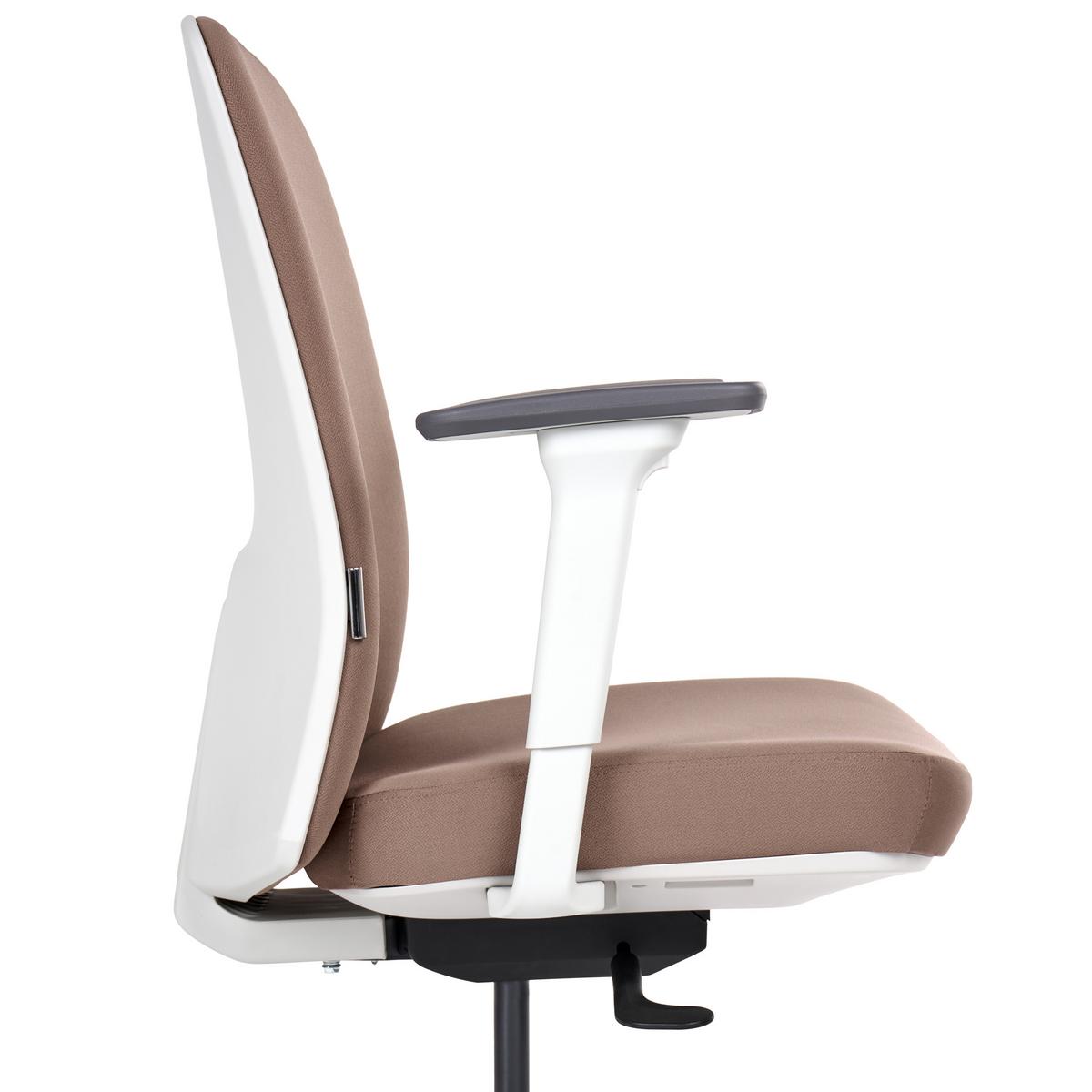BÜROSTUHL Stoff Braun Kamilon - Schwarz/Braun, Textil (60/98/65cm) - Beliani