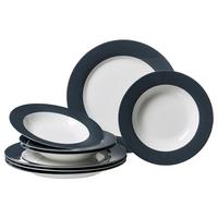 TAFELSERVICE Doppio Anthrazit 8-tlg. - Anthrazit, Keramik (2/2/2cm) - Ritzenhoff Breker