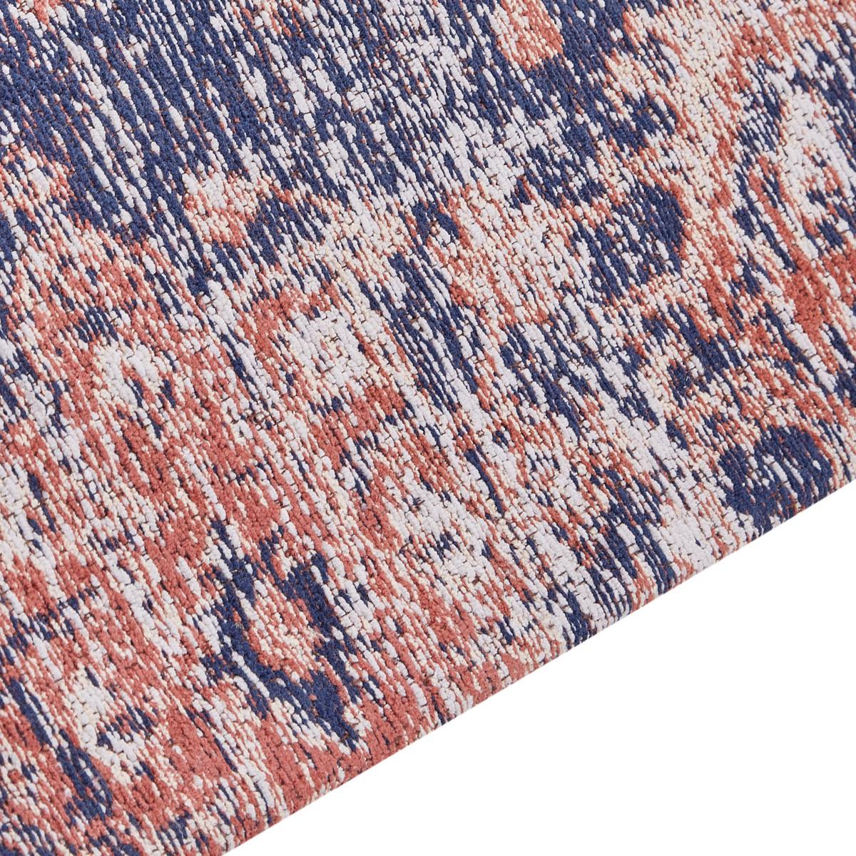 KURZFLOR-TEPPICH BAUMWOLLE Kurin 300/80 cm - Blau, Textil (80/300cm) - Beliani