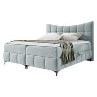 BOXBETT Nova - H3 - Schwarz/Hellblau, Holz/Textil (140/200cm) - MIRJAN24