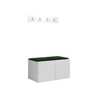 GARDEROBEN-SET Orion VI - Weiß/Grün, Holzwerkstoff/Kunststoff (84/42/46cm) - MIRJAN24
