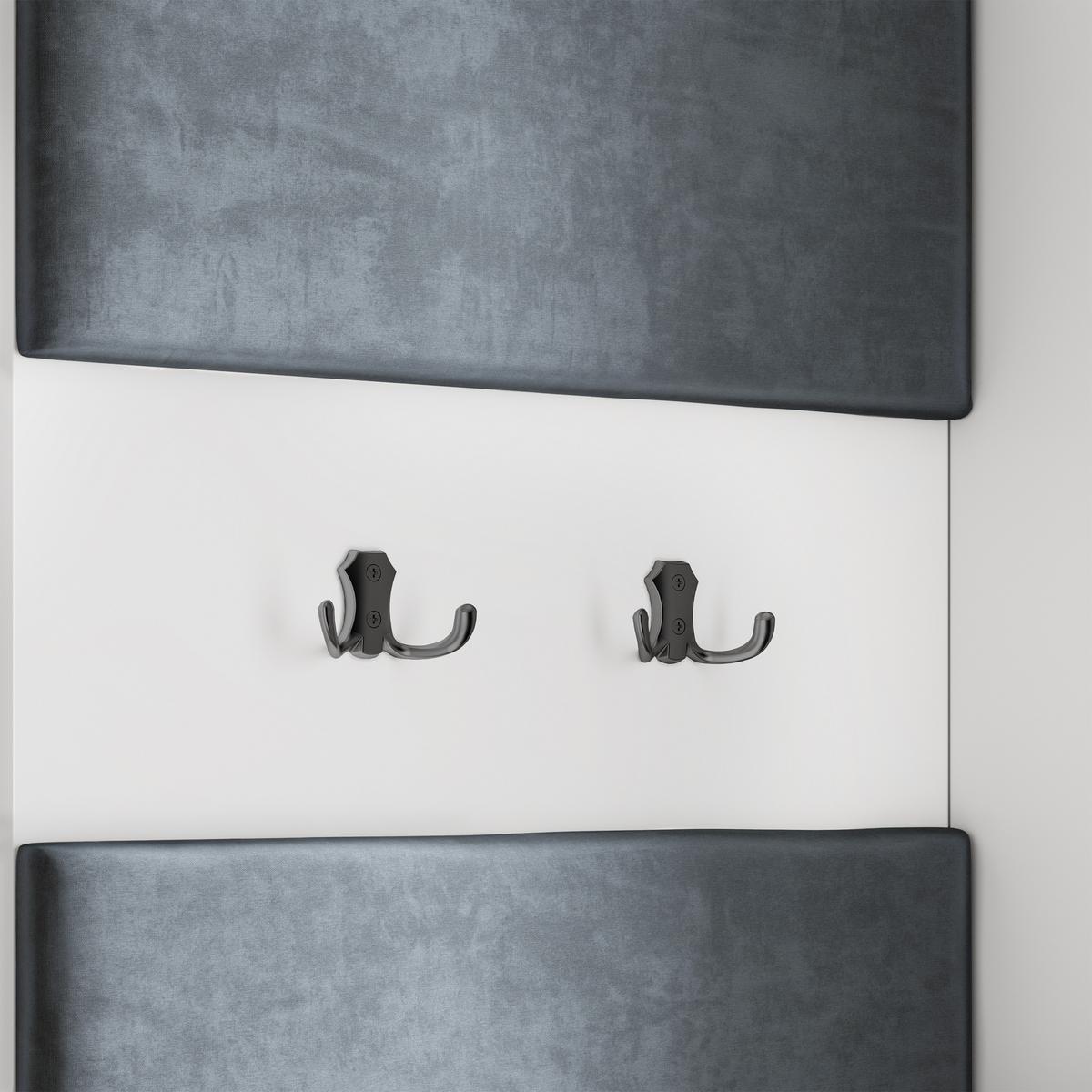 GARDEROBENSCHRANK LORI 95/181/51 cm Modern Garderobe-Set Weiß - Weiß/Grau, Holzwerkstoff (95/181/51cm) - MASSENO