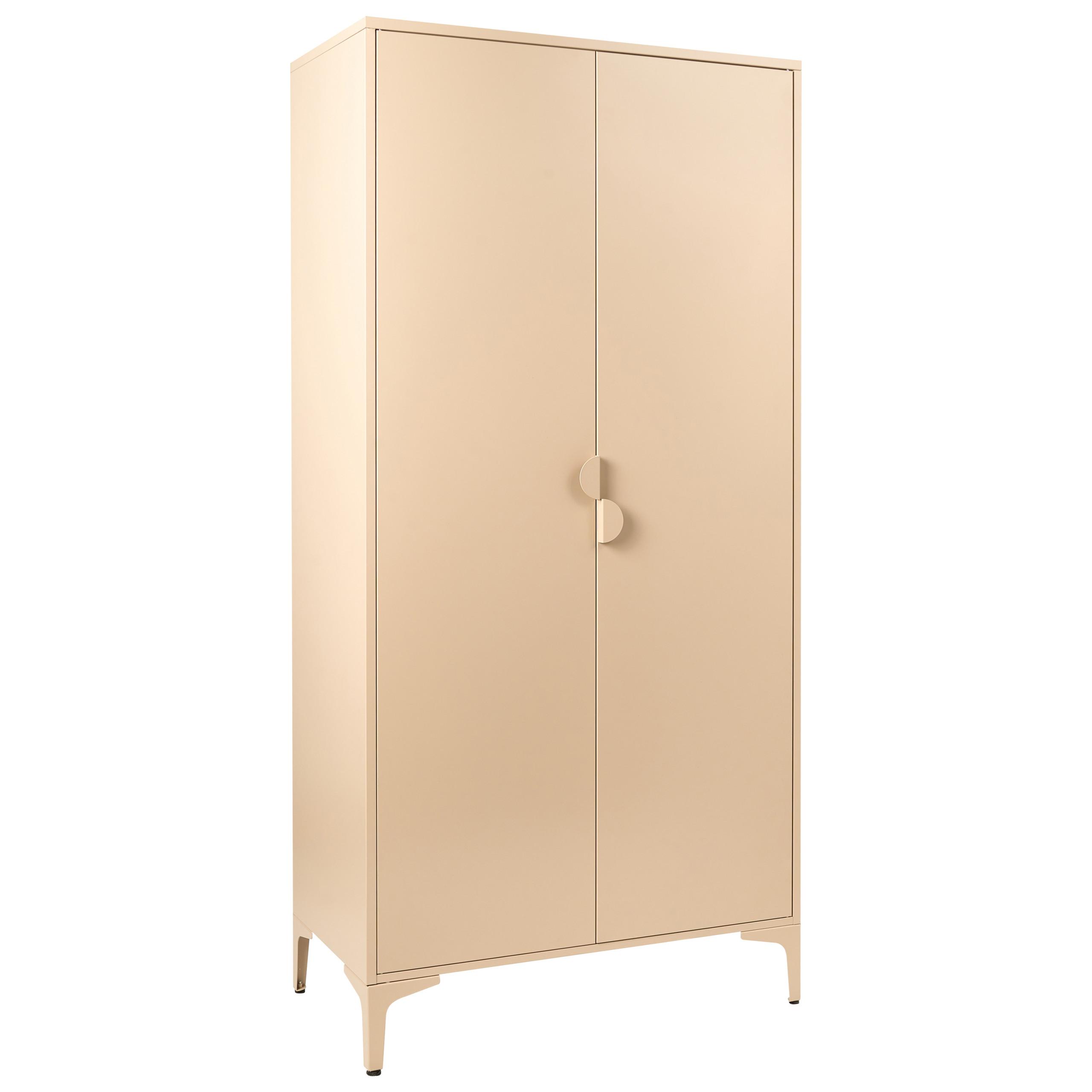 KLEIDERSCHRANK Beige Metall Ardura - Beige, Metall (85/184/45cm) - Beliani