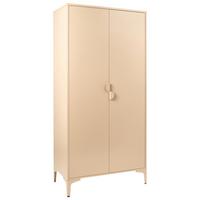 KLEIDERSCHRANK Beige Metall Ardura - Beige, Metall (85/184/45cm) - Beliani