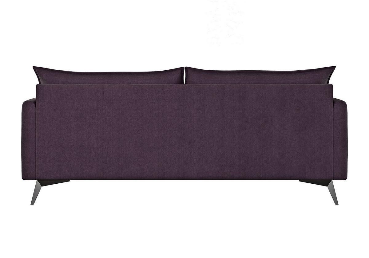 3-SITZER-SOFA Pulse Lila Luxusmicrofaser - Lila/Schwarz, Holz/Textil (199/86/91cm) - S-Style Möbel