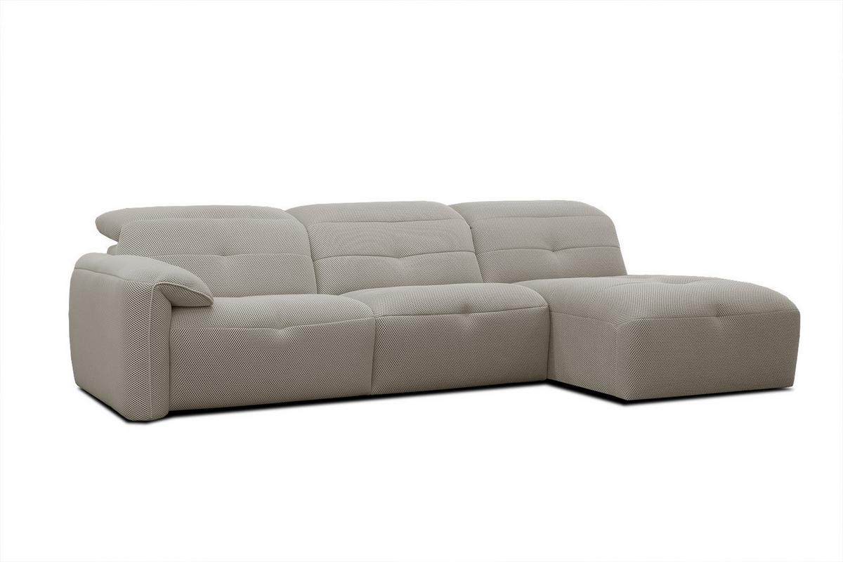ECKSOFA TRENTO 4-Sitzer, beige - Beige/Schwarz, Holzwerkstoff/Kunststoff (262/165cm) - Wozimo