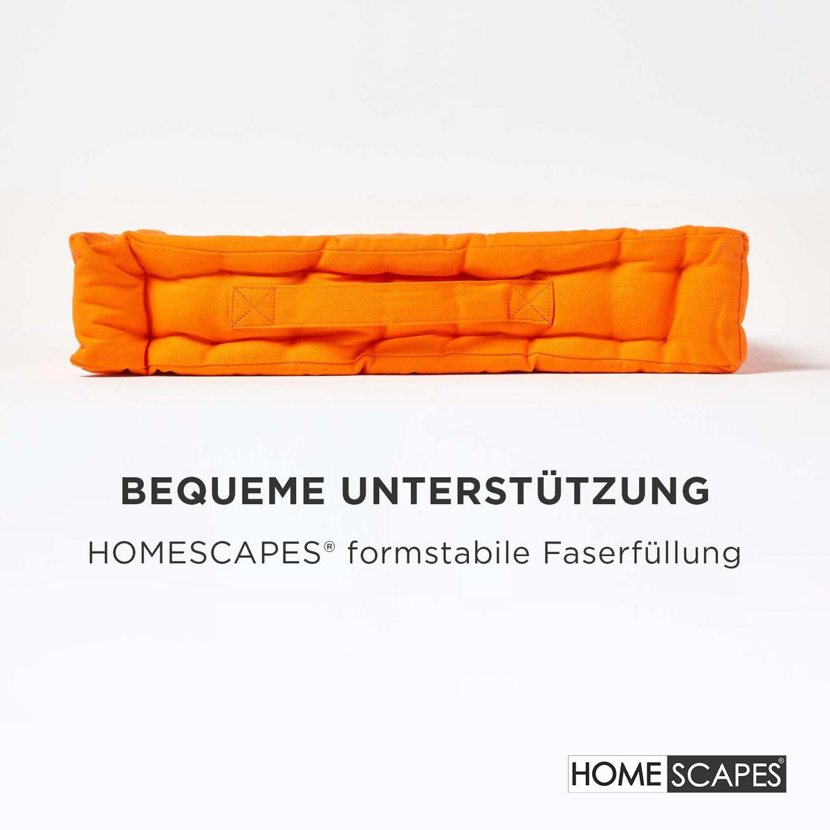 SITZKISSEN orange 50/50/10 cm – Bodenkissen unifarben - Orange, Textil (50/50/10cm) - Homescapes