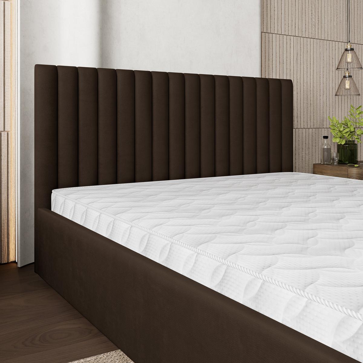 POLSTERBETT CANOVA 140x200 cm mit Bettkästen - Braun - Braun, Holz (140/200cm) - MASSENO