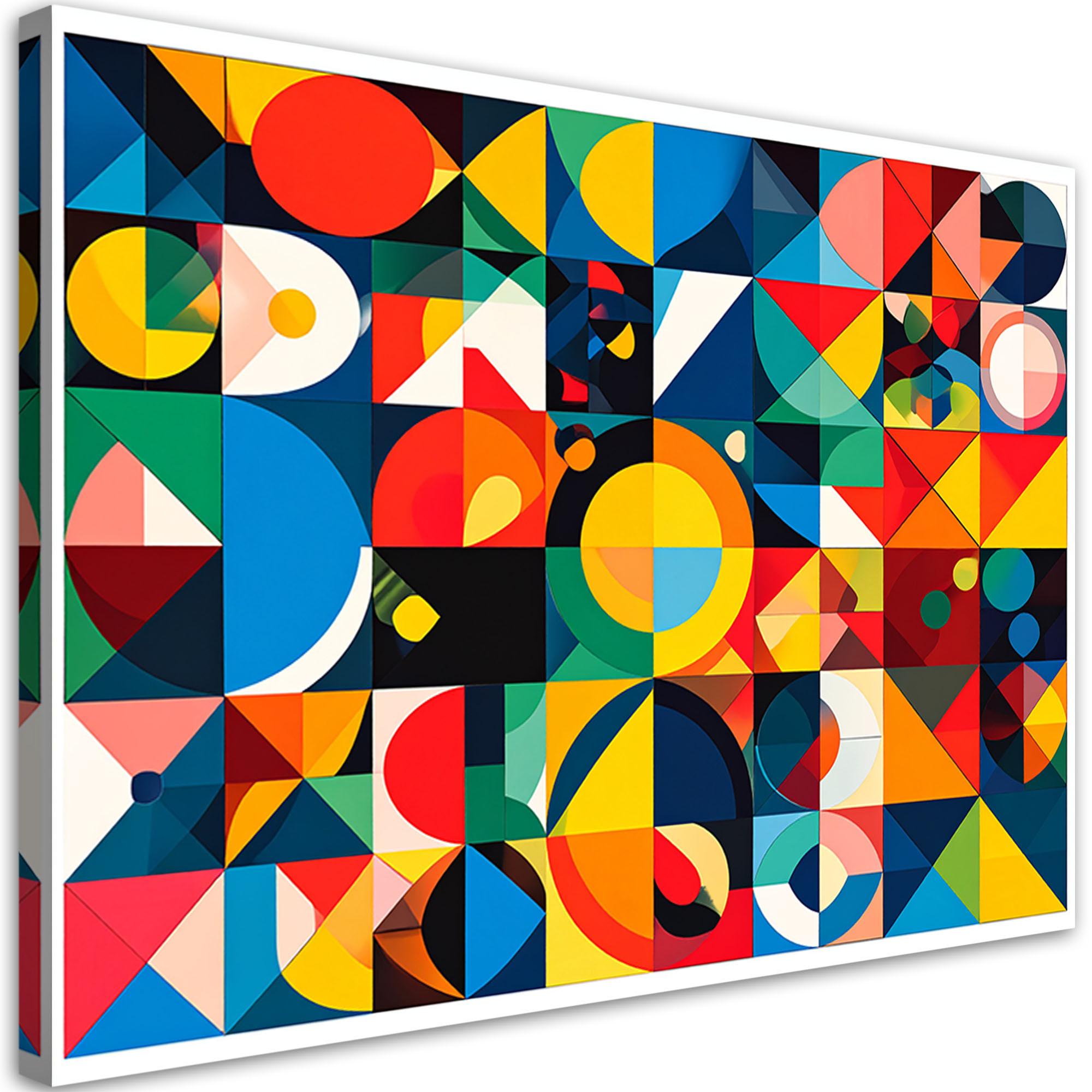 LEINWANDBILD Bunte Abstraktion 100x70cm - Multicolor, Textil (100/70cm) - Feeby