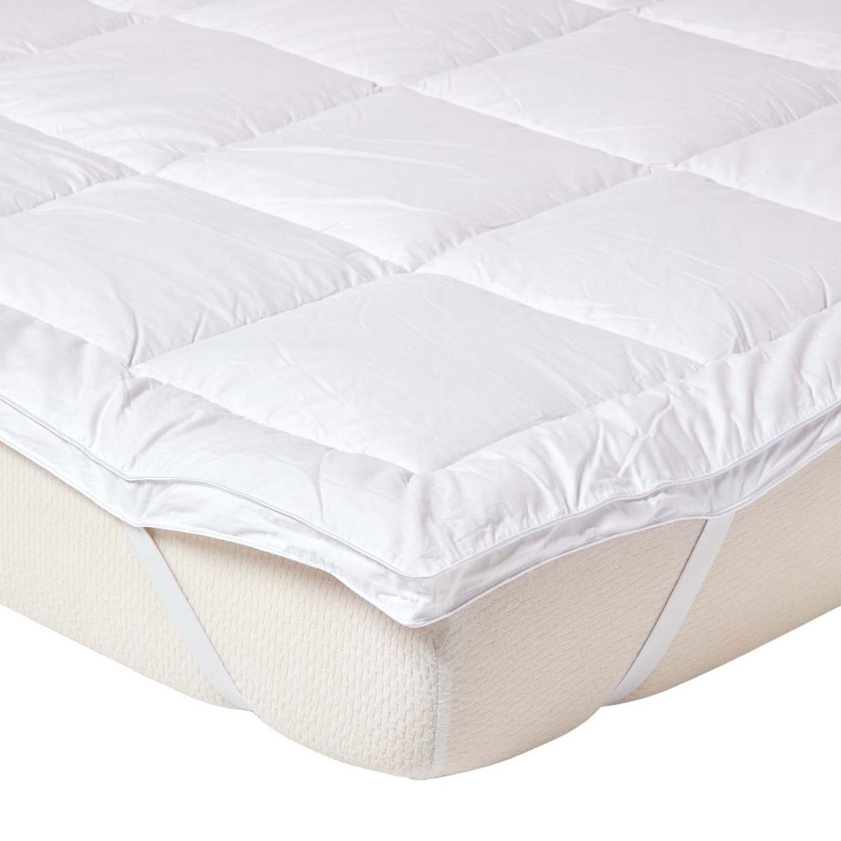 MATRATZENTOPPER 135/190 cm, Seide & Funktionsfaser - Weiß, Textil (135/190cm) - Homescapes