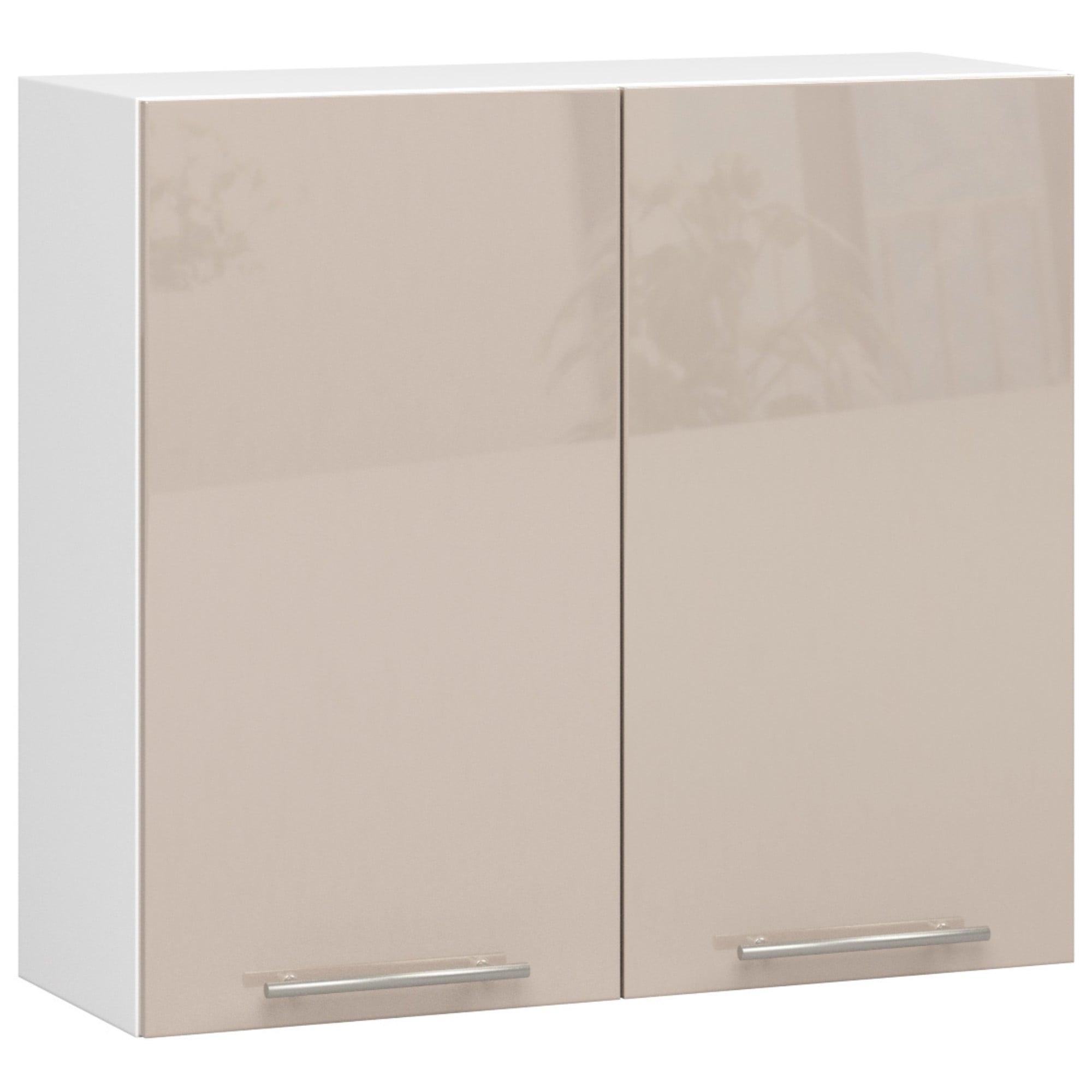 HÄNGESCHRANK Weiß, Cappuccino Glanz 72/80/30 - Weiß, Holzwerkstoff (80/72/30cm) - RAUMHIRSCH FURNITURE