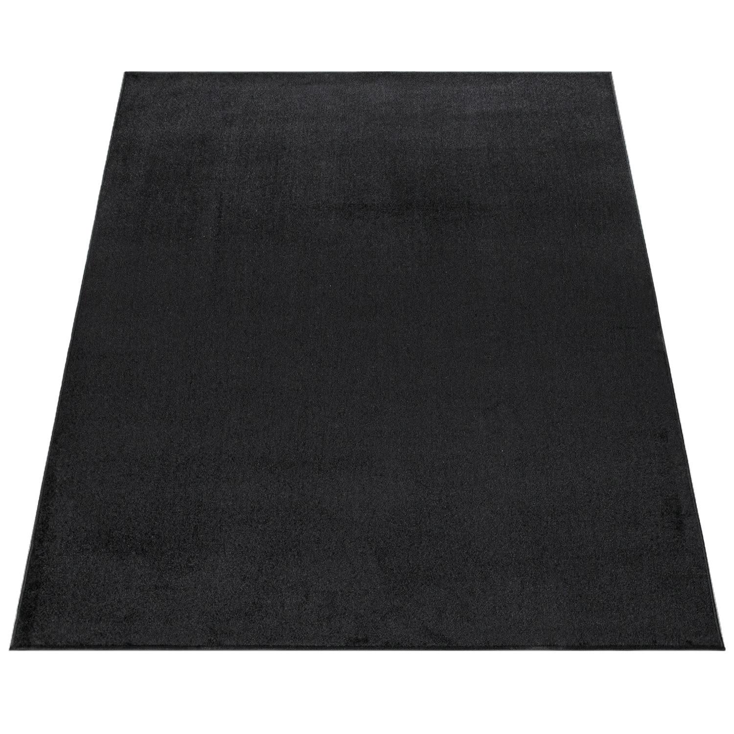 KURZFLORTEPPICH Waschbar, einfarbig, Schwarz, 160 x 220 cm - Schwarz, Textil (160/220cm) - KADIMA DESIGN