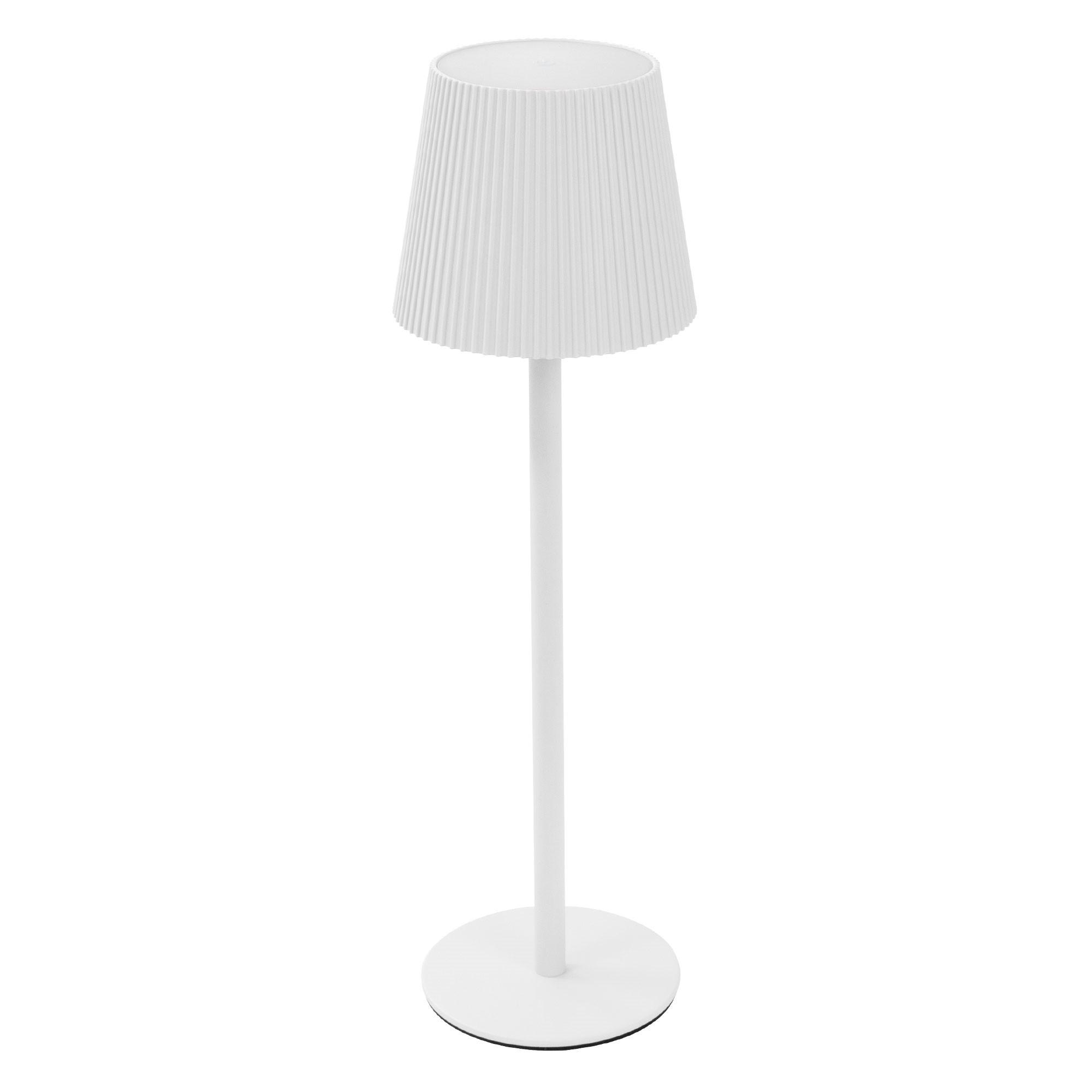LED TISCHLAMPE kabellos mit Touch Weiß Ø10x36 cm Warmweiß Dimmbar - Weiß, Kunststoff (10/10/36cm) - ML-DESIGN