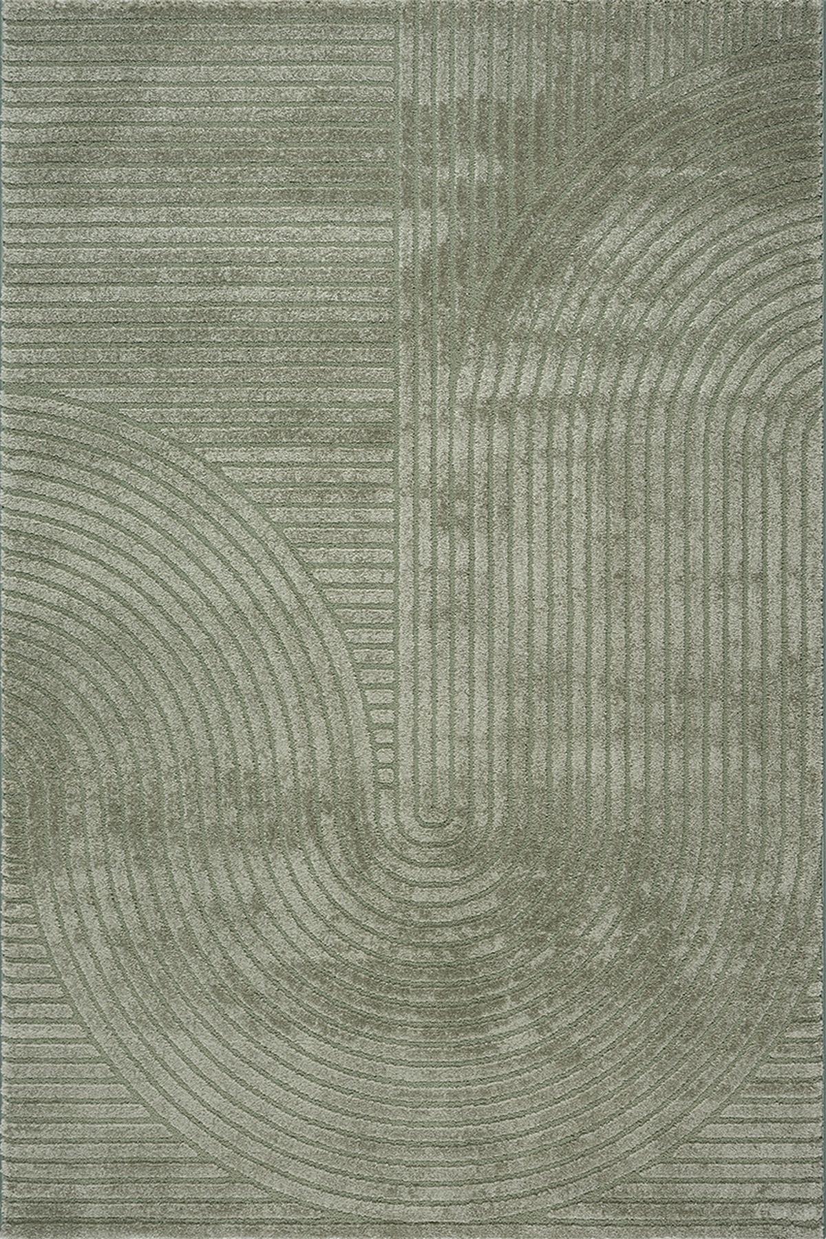 TEPPICH Kurzflor CETINA Geometrisch Polypropylen-Polyester Grün 160 x 230 cm - Grün, Textil (160/230cm) - KADIMA DESIGN