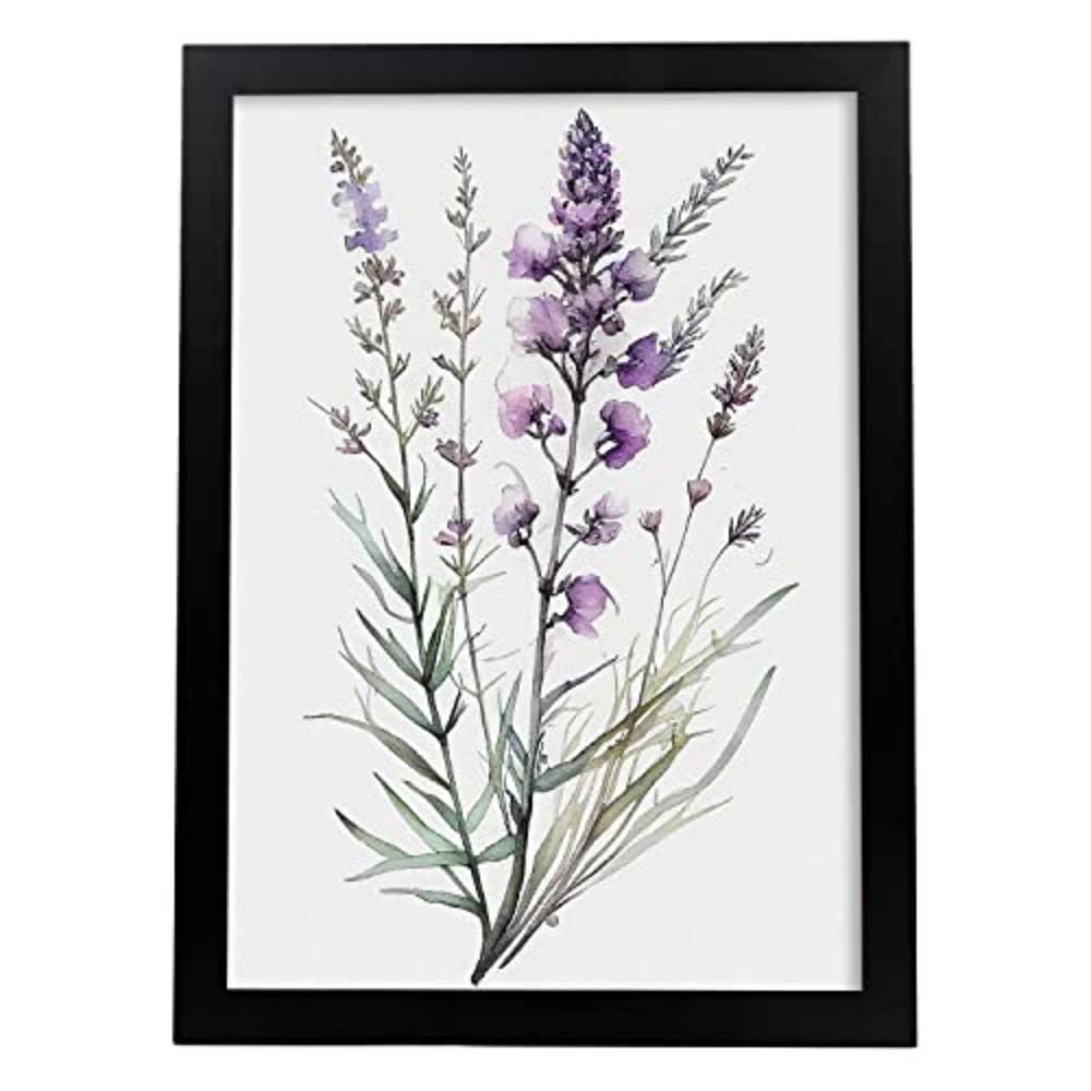 POSTER Lavendel 2 Im Nordischen Stil. A4 Rahmenlos - Klar, Papier (29.7/5/21cm) - Nacnic
