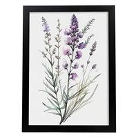POSTER Lavendel 2 Im Nordischen Stil. A4 Rahmenlos - Klar, Papier (29.7/5/21cm) - Nacnic