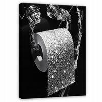 WANDBILD XXL Abstrakt Schwrz weiß Modern Badezimmer 60x40 - Schwarz, Holzwerkstoff (40/60cm) - Wallarena