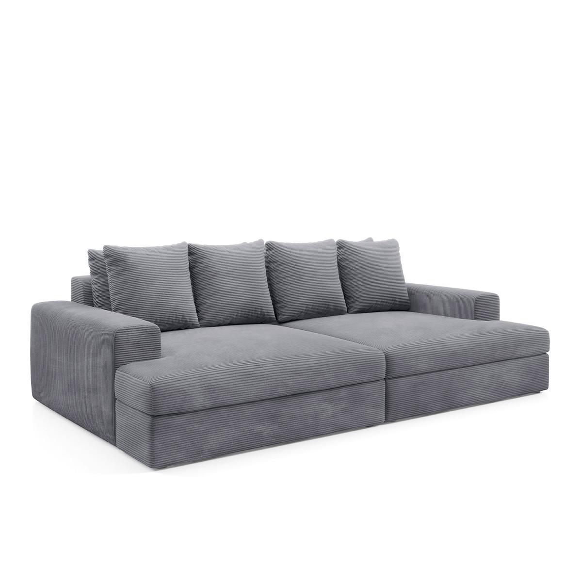 SOFA Paola 3 Sitzplätze Hellgrau - Hellgrau, Holz (272/86/167cm) - Petits-meubles
