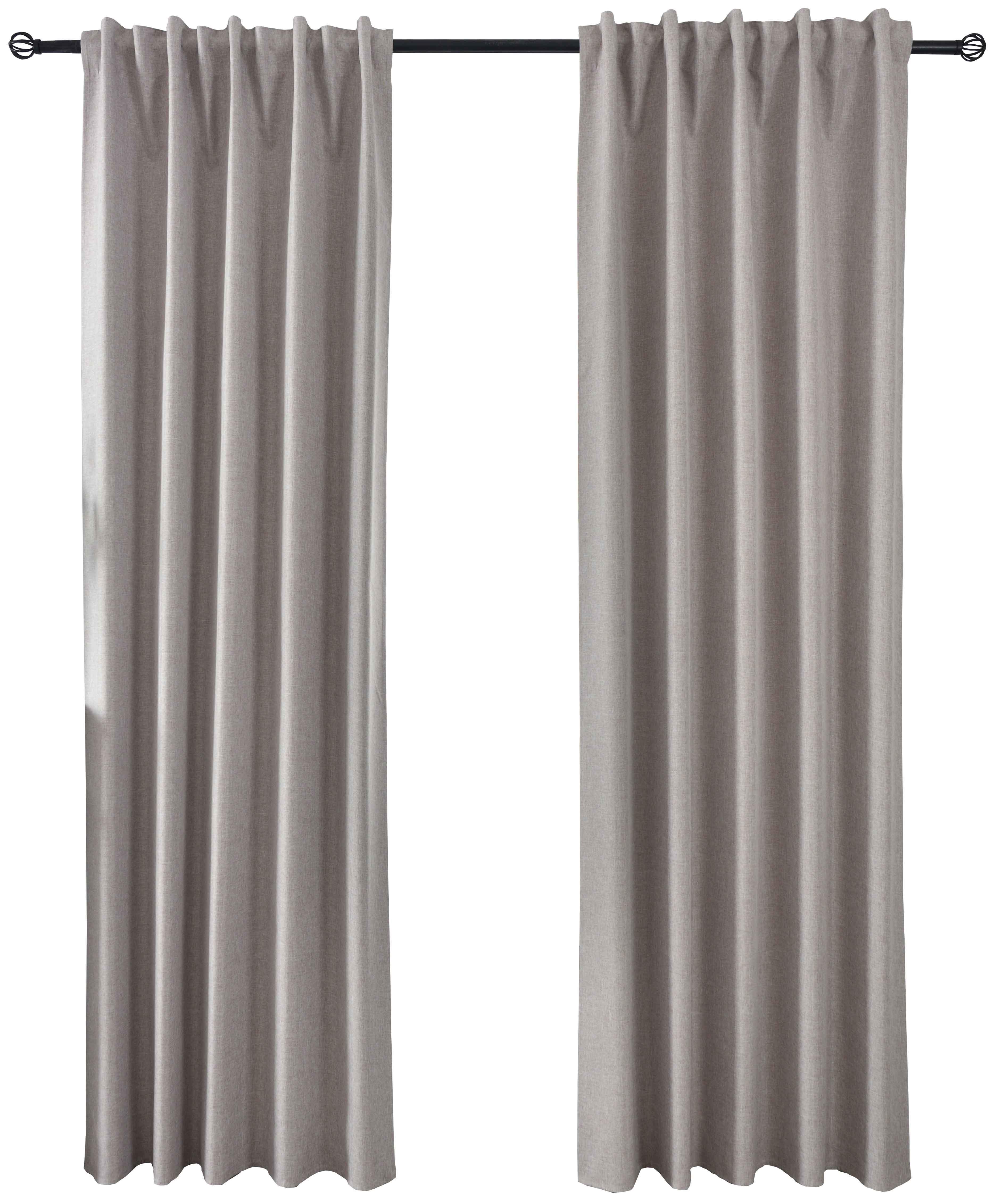 VORHANG 2ER SET BOSTON DARK HxB 245x140 cm Taupe - Taupe, Textil (140/245cm) - Gardinenbox