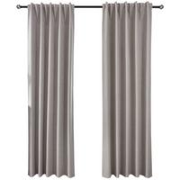 VORHANG 2ER SET BOSTON DARK HxB 245x140 cm Taupe - Taupe, Textil (140/245cm) - Gardinenbox