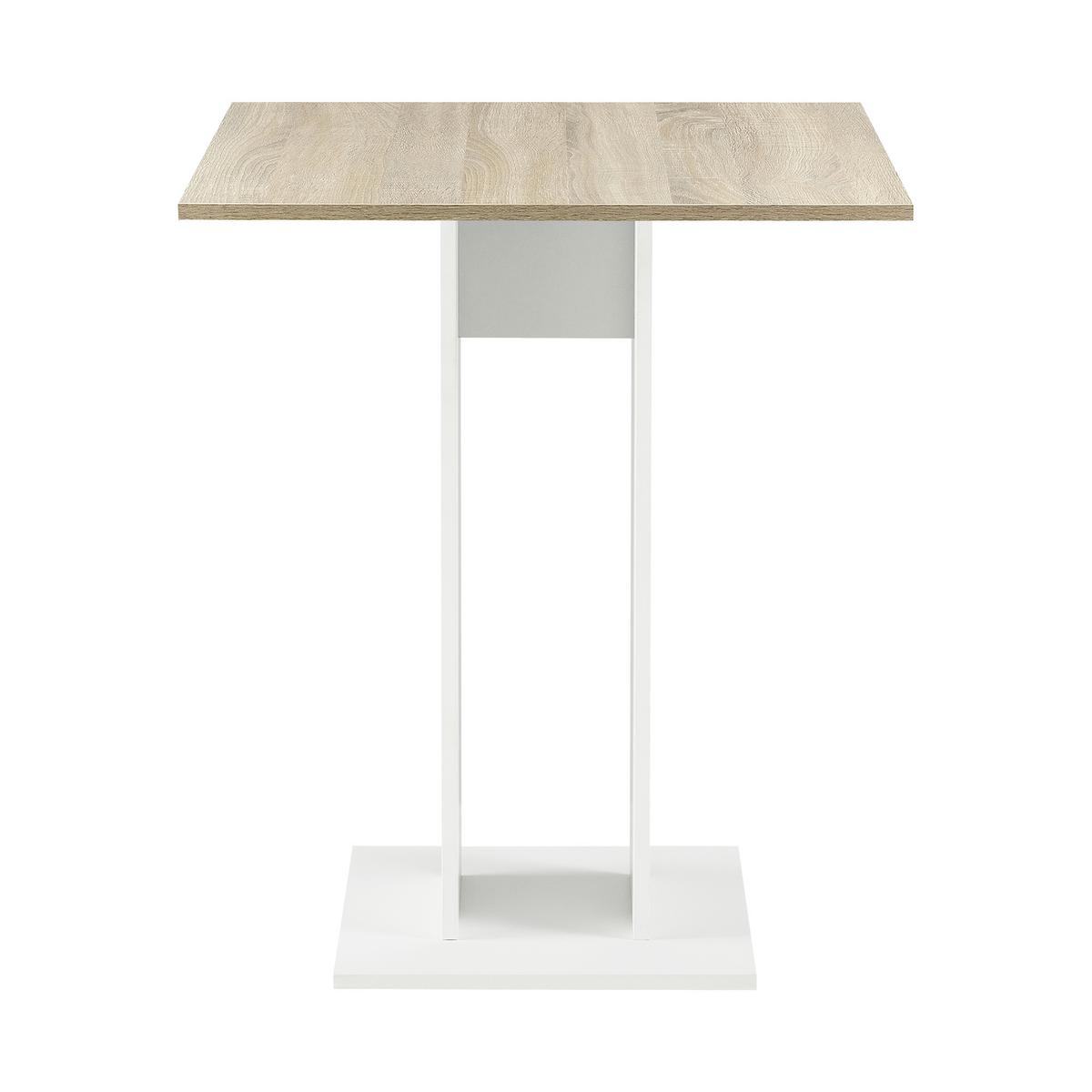 KÜCHENTISCH Lindesnes - Eichefarben/Weiß, Holzwerkstoff (65/65/78cm) - [en.casa]