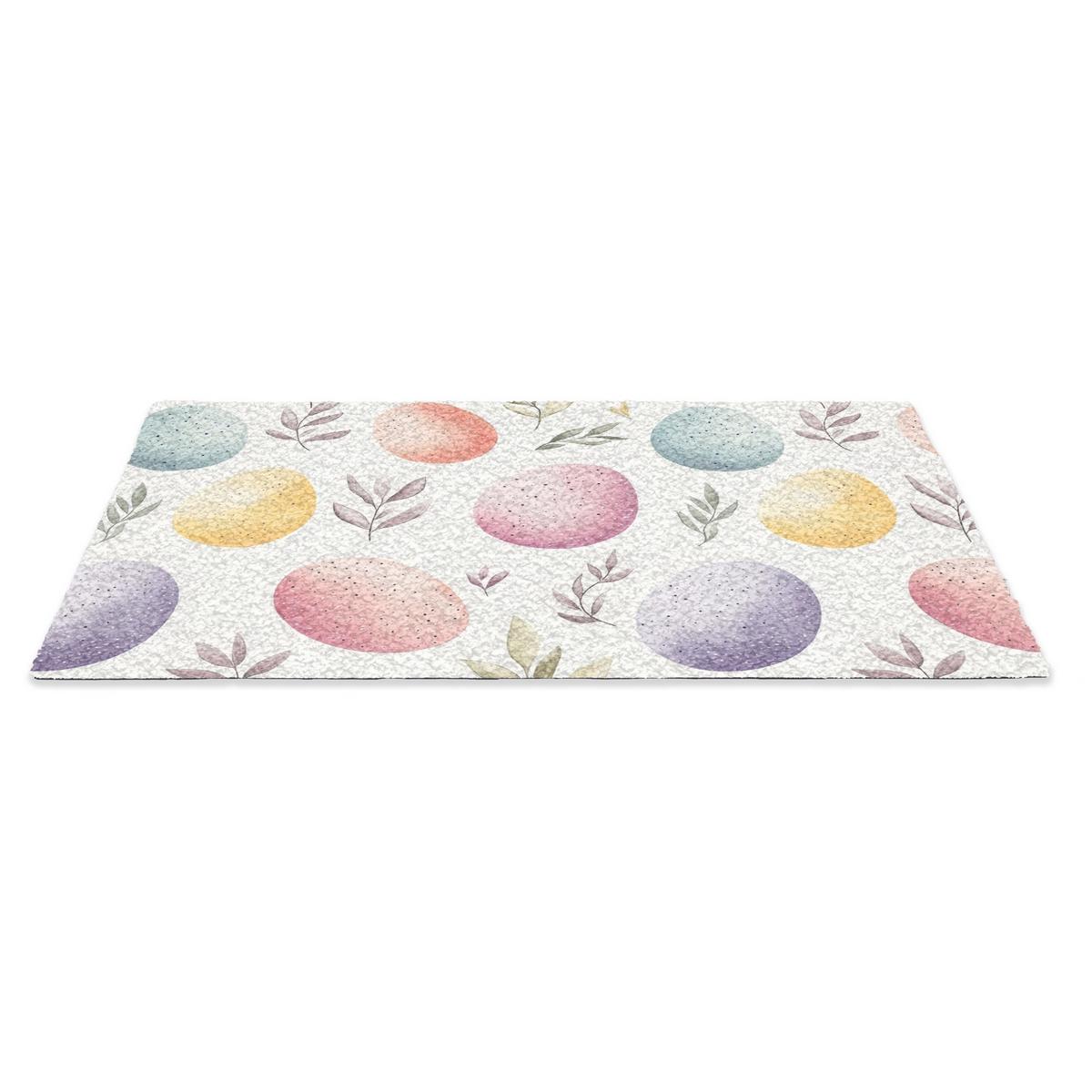 FUSSMATTE Eier - Bunt - Muster Teppichmatte 60x40 cm - Multicolor, Kunststoff (40/60cm) - MuchoWow