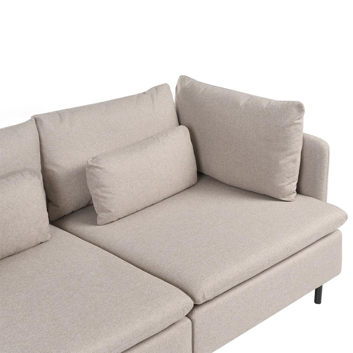 MODULSOFA 2-Sitzer Beige Stoff Egeris - Beige, Textil (172/80/94cm) - Beliani