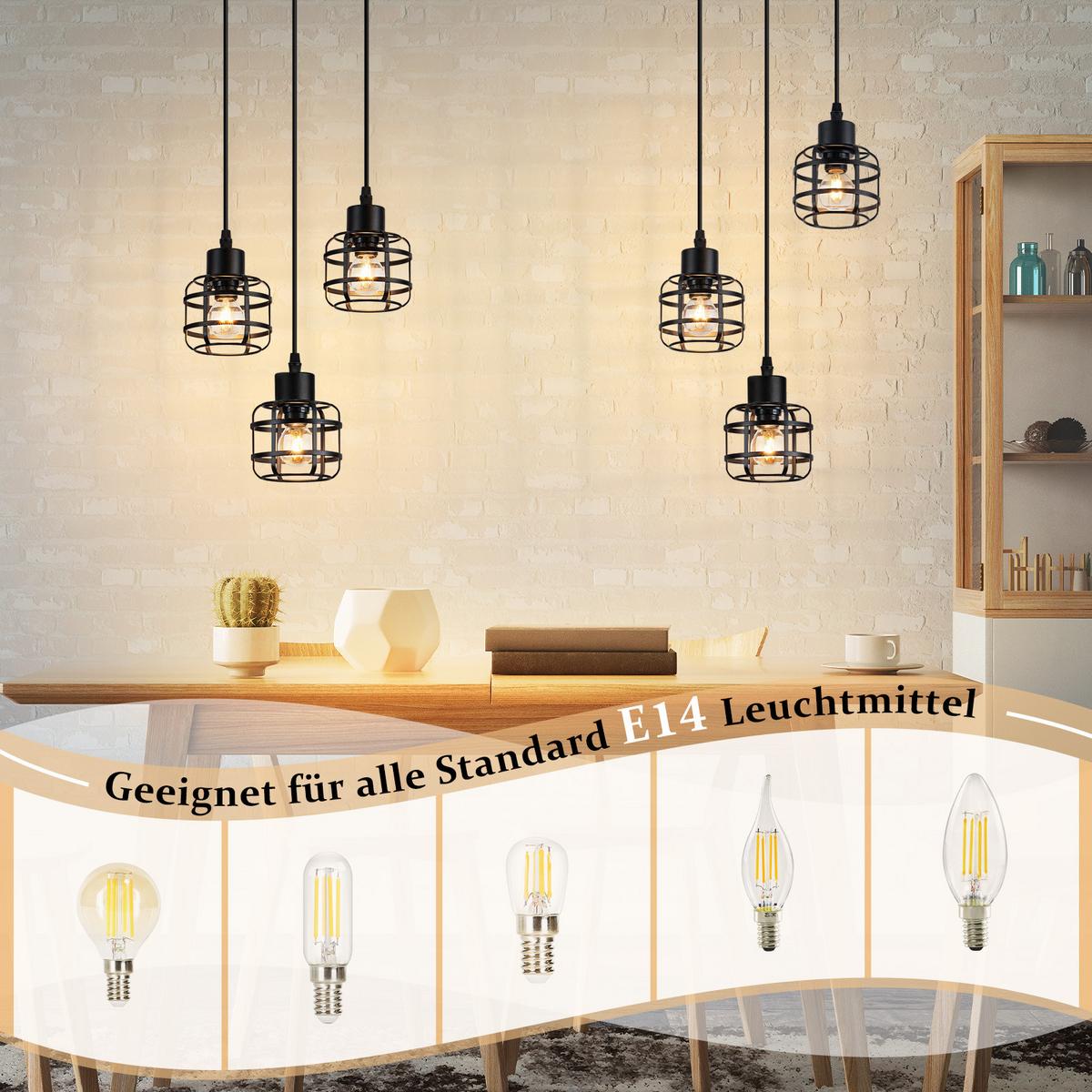 PENDELLEUCHTE Kingsley 24/24/140 cm - Schwarz, Metall (24/24/140cm) - ZMH