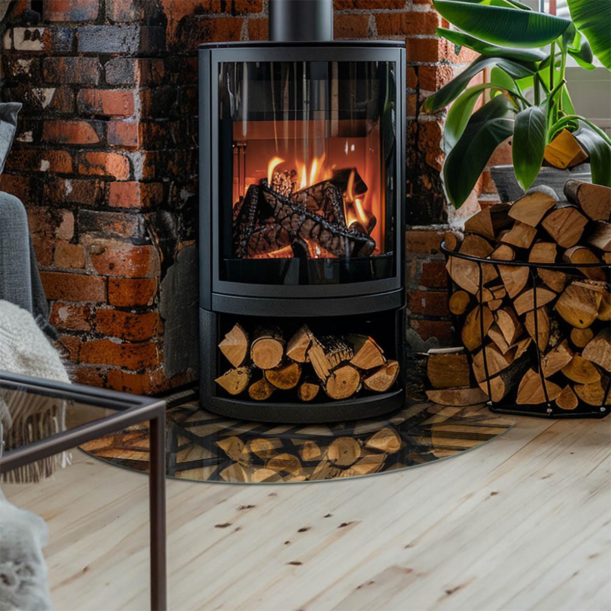 GLASPLATTE für Kamin 100x100 cm - Braun, Glas (100/100/0.4cm) - TULUP