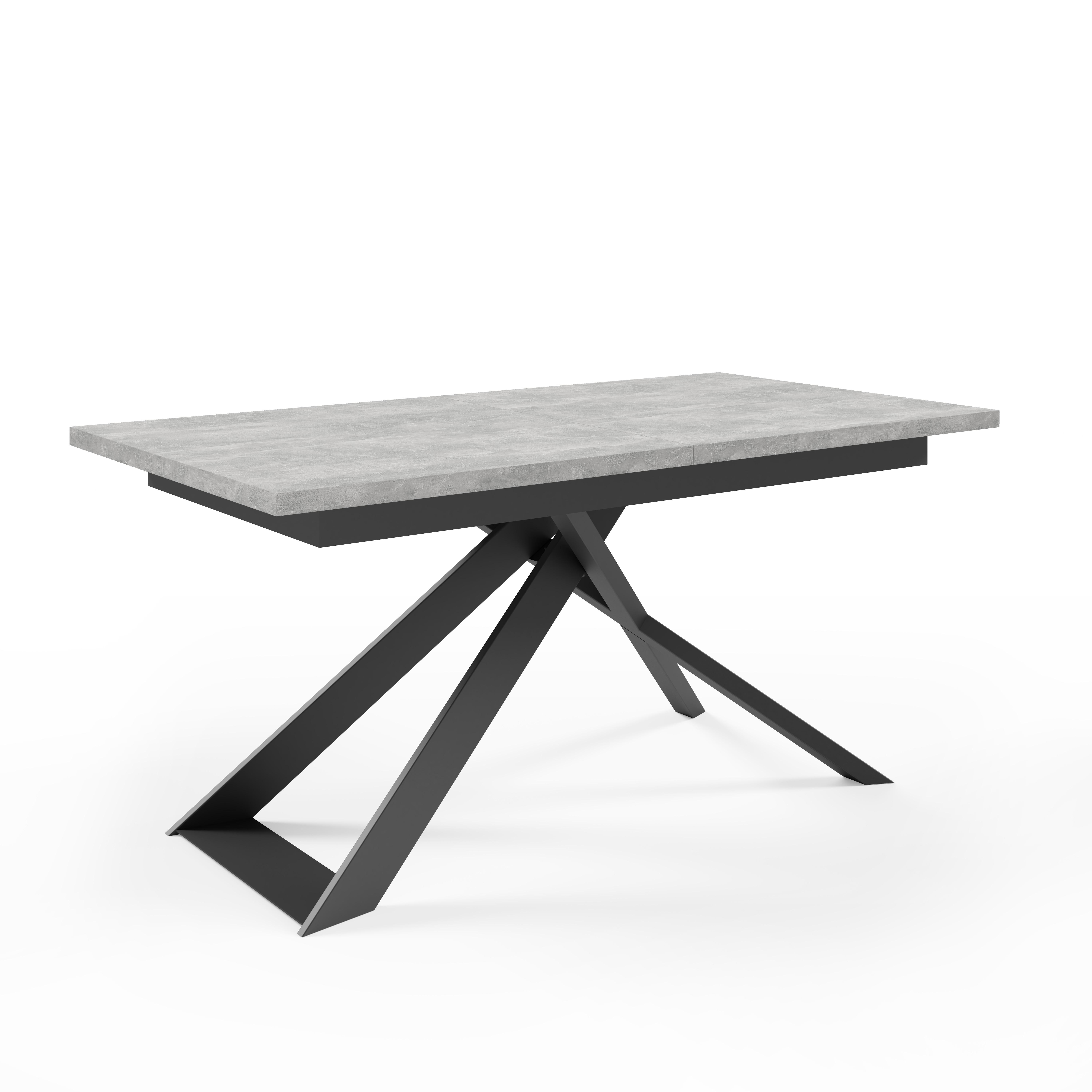 ESSTISCH DANTE Ausziehbar 170 - 270 / 90 x 77 cm - Schwarz/Grau, Holz (170/90/77cm) - MASSENO