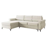ECKSOFA Berne - Creme/Schwarz, Holz/Kunststoff (258/170cm) - MIRJAN24