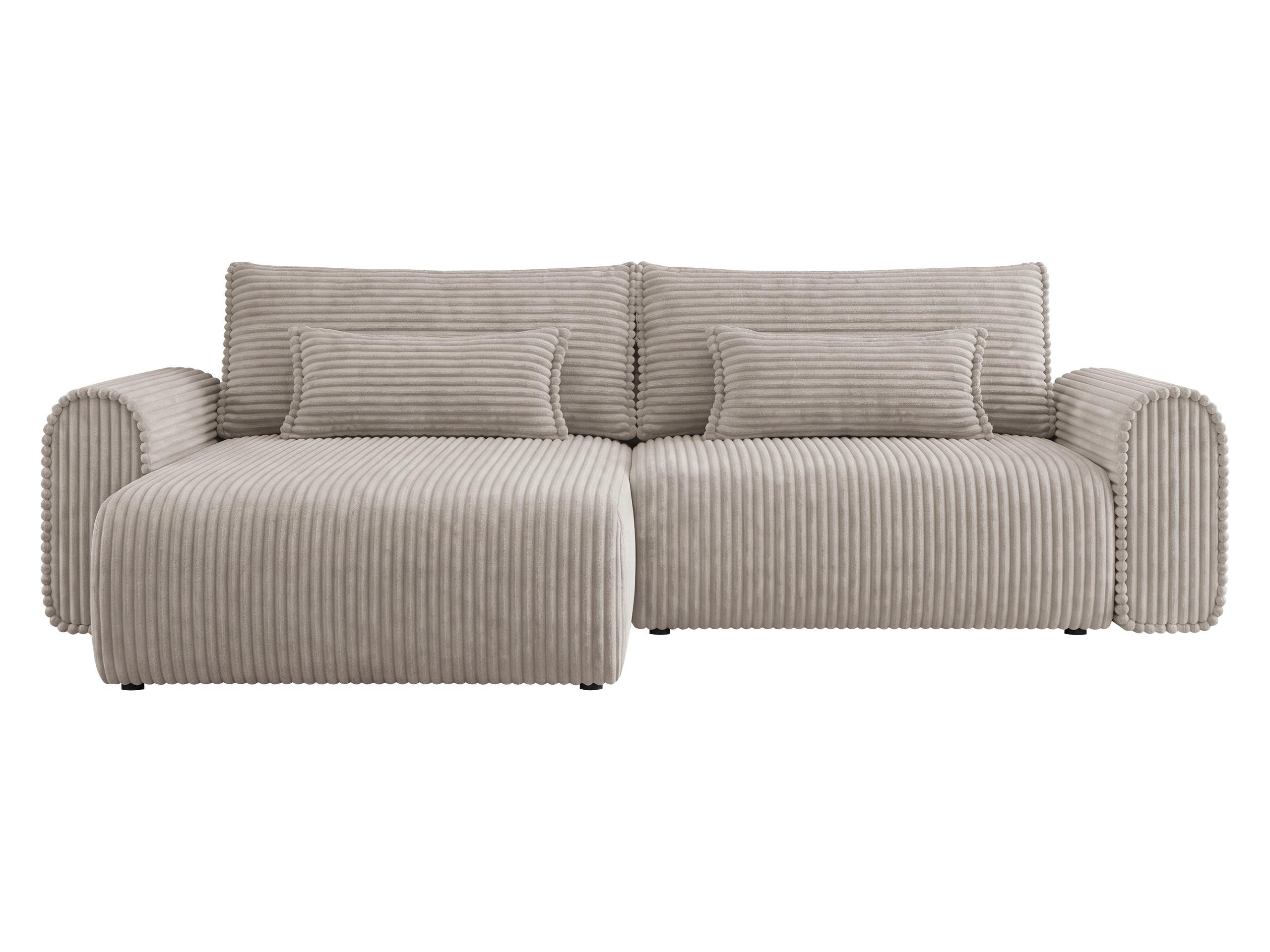 ECKSOFA Surles Cord - Schwarz/Naturfarben, Holz/Kunststoff (245/145cm) - MIRJAN24