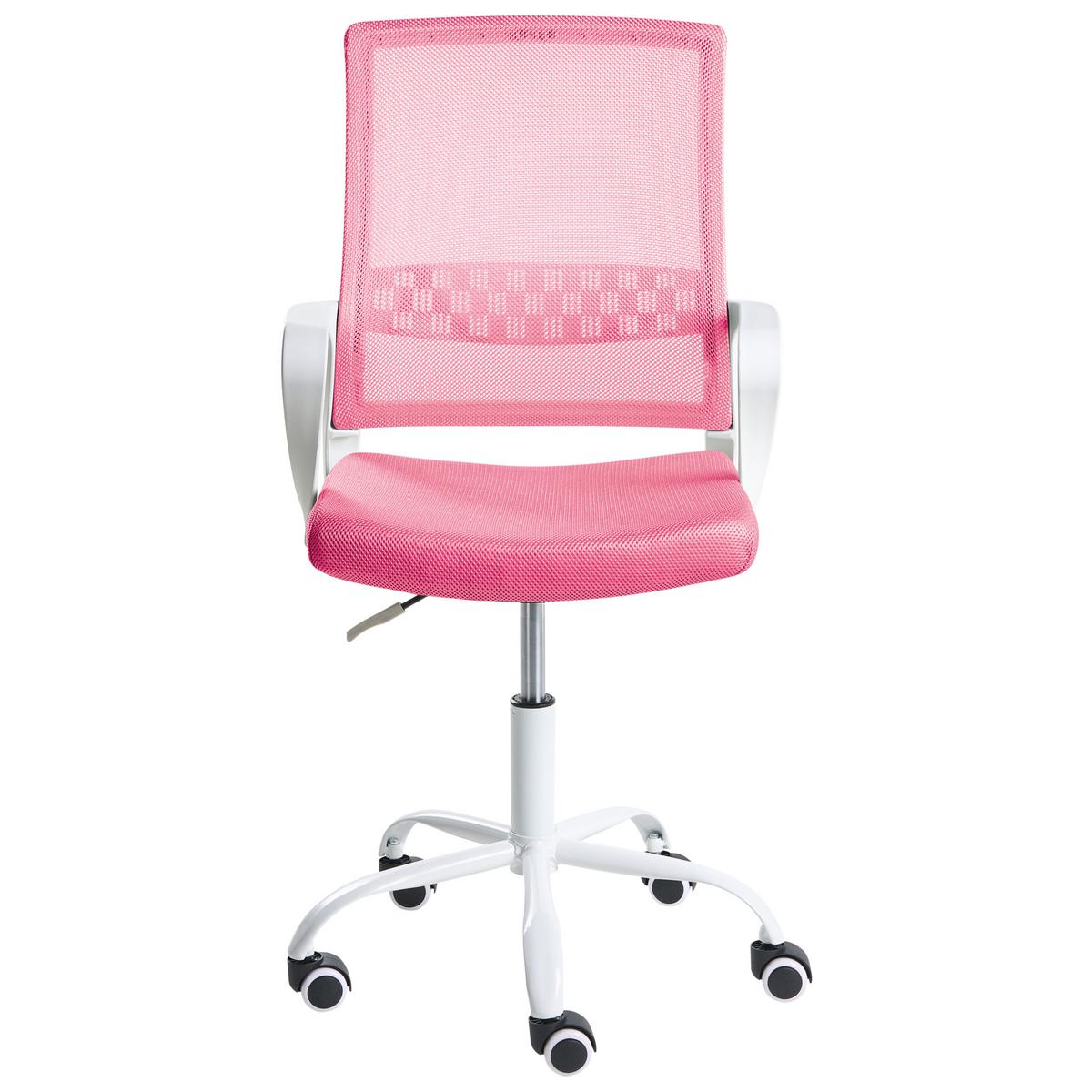 BÜROSTUHL Rosa Ease - Pink, Textil (54/94/54cm) - Beliani