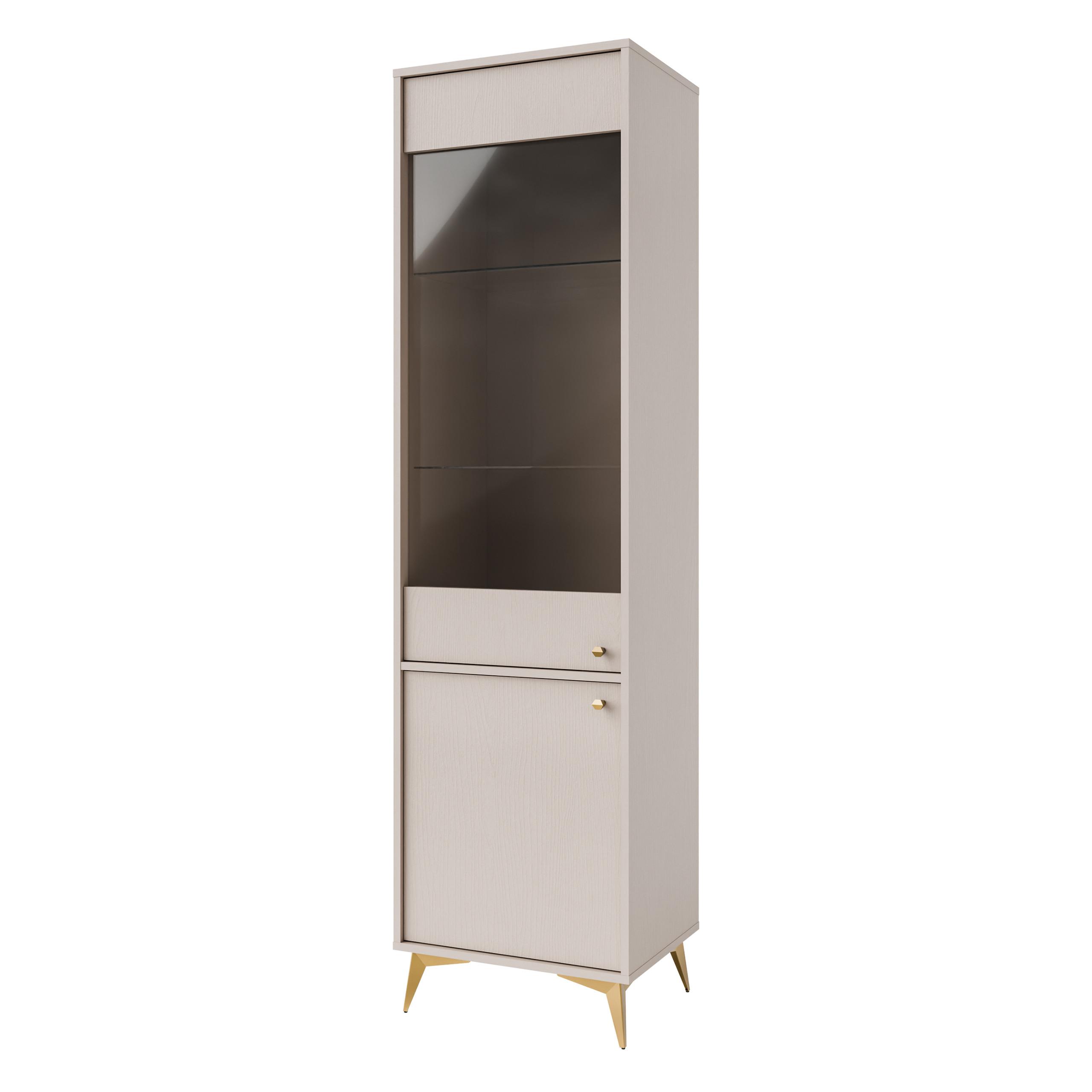 VITRINE in Beige - Beige, Holzwerkstoff (51.8/193.5/40.8cm) - MASSENO