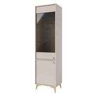 VITRINE in Beige - Beige, Holzwerkstoff (51.8/193.5/40.8cm) - MASSENO