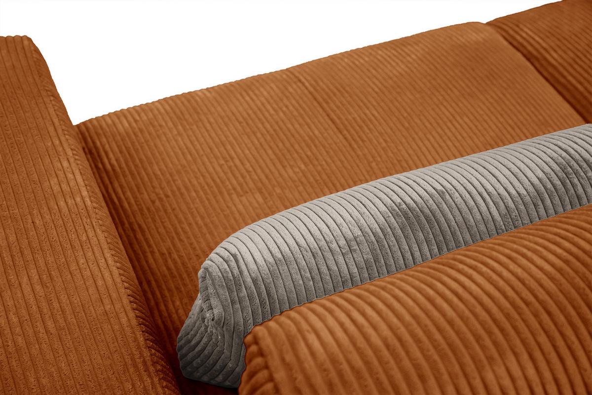 SOFA OLI 3-Sitzer, orange - Orange, Holz/Textil (208/91/108cm) - Wozimo