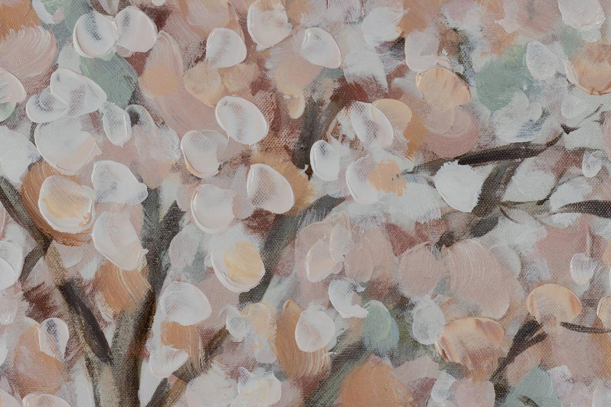 ACRYLBILD HANDGEMALT 100/75 cm - Pink/Grau, Holz/Textil (100/75cm) - KUNSTLOFT