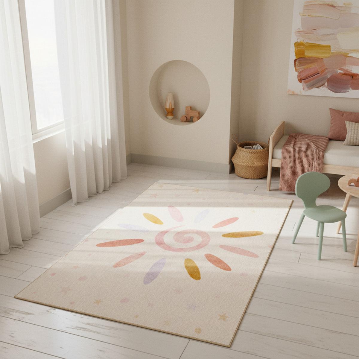 SPIELTEPPICH TRAUN in Creme, floral, 160 x 230 cm - Beige, Textil (230/160cm) - KADIMA DESIGN