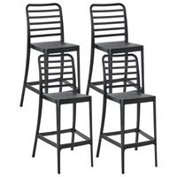 BARSTÜHLEN 2er-Set Schwarz Seceda - Schwarz, Kunststoff (41/116/59cm) - Beliani
