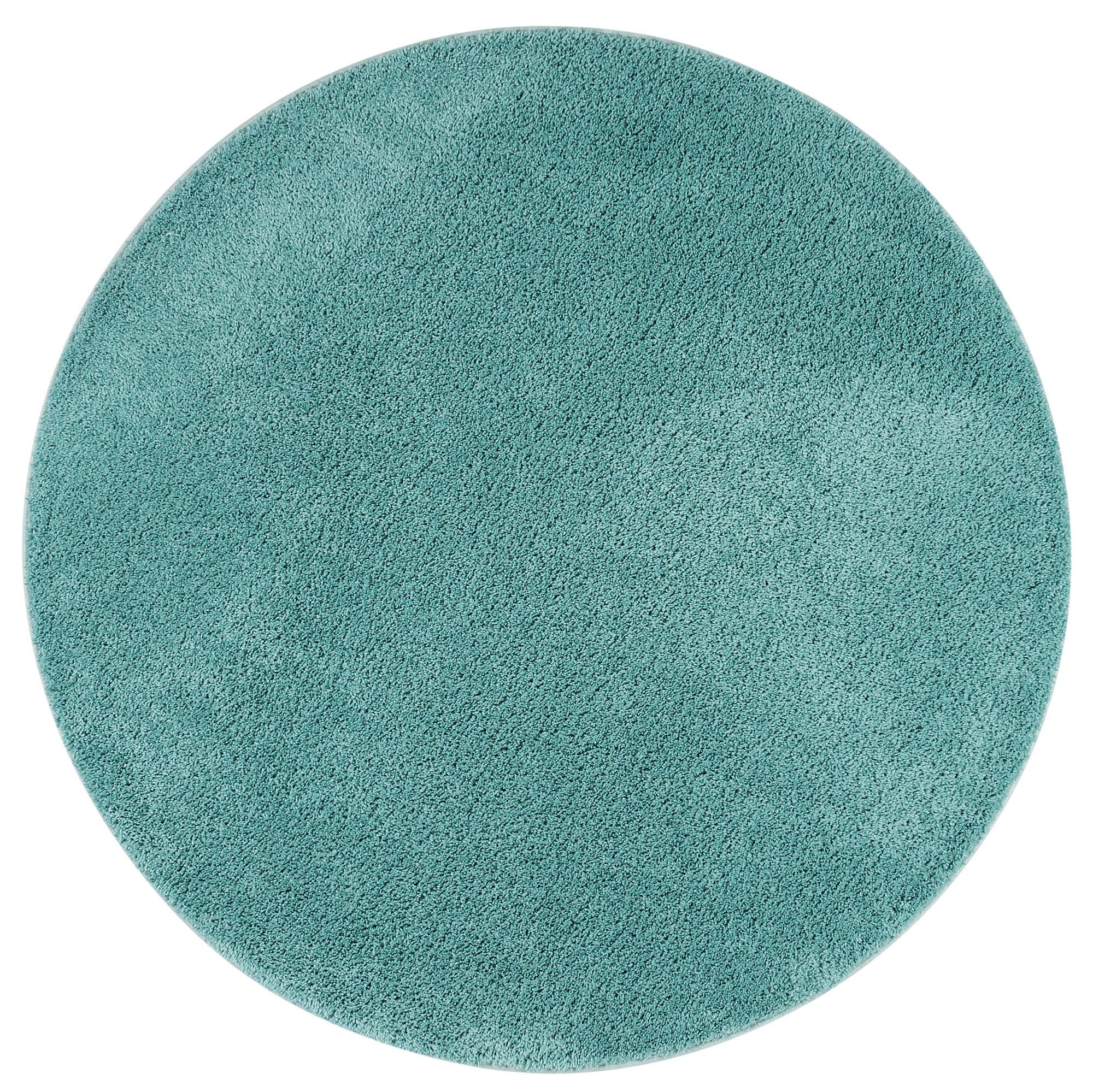 HOCHFLOR SHAGGY TEPPICH PALACE RUND - Mintgrün, Textil (133/133cm) - Snapstyle